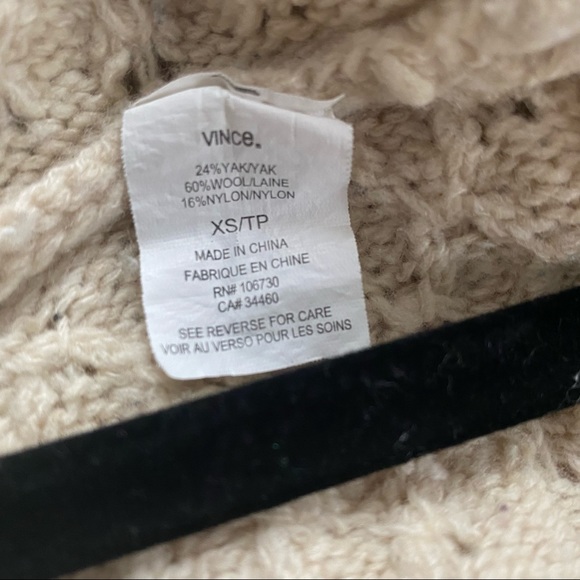 Vince Boxy Oatmeal Yak Wool Blend Sweater XS - Picture 4 of 5